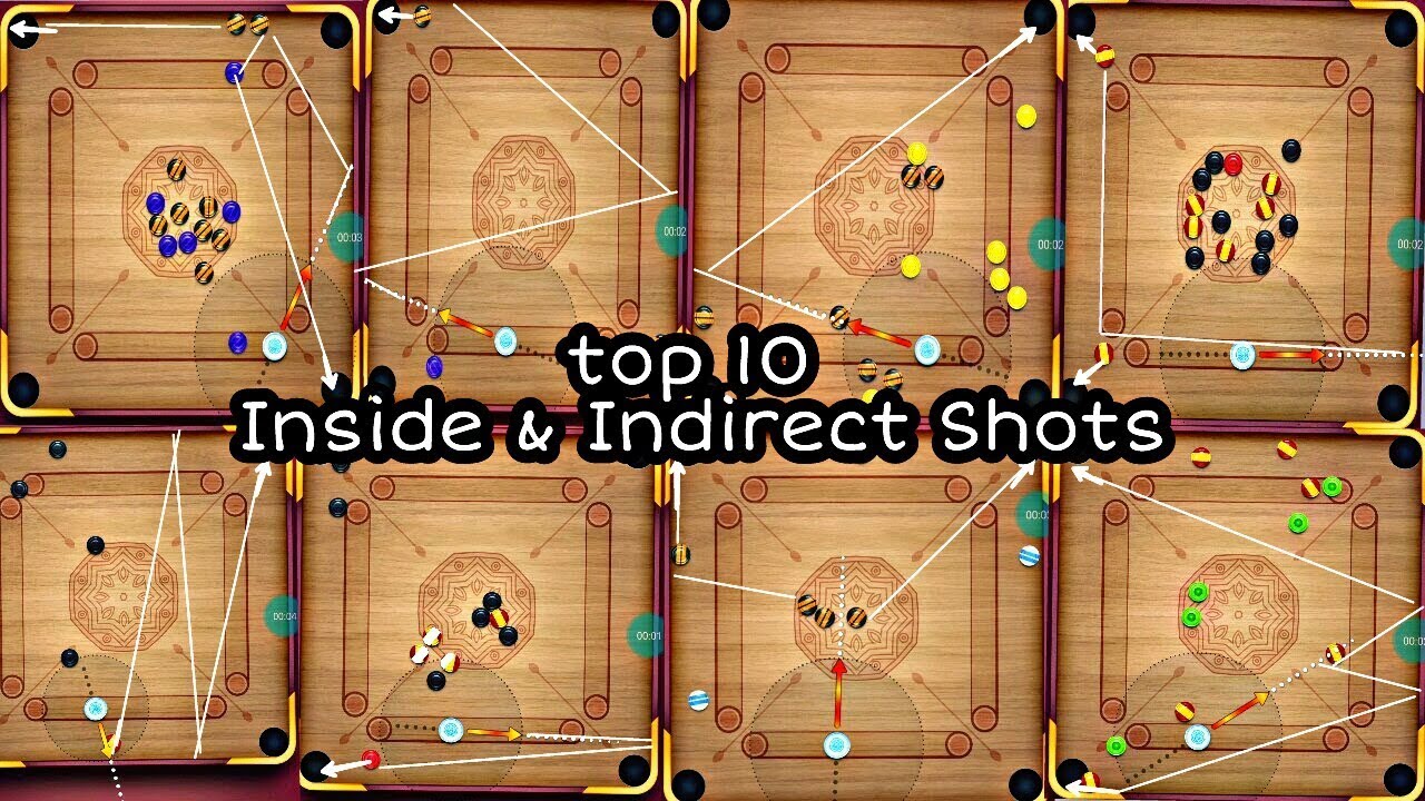 Carrom Poll Indirect Inside Top 10 Tricks Shots ||how to pocket shot 2020 #5