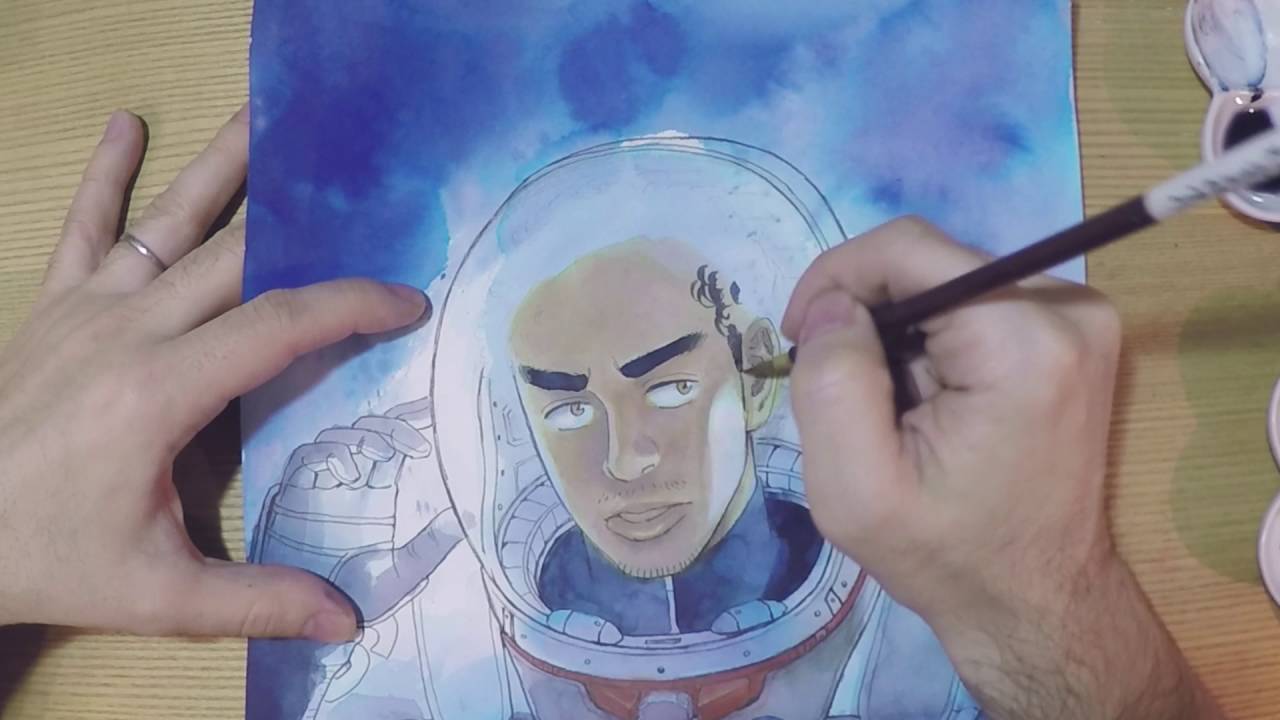 宇宙兄弟28巻 表紙作画風景 _Space Brothers MUTTA  原作：小山宙哉