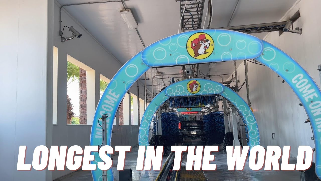 World's Longest Car Wash : Buc-ee's in Katy, TX - 255 Feet Long
