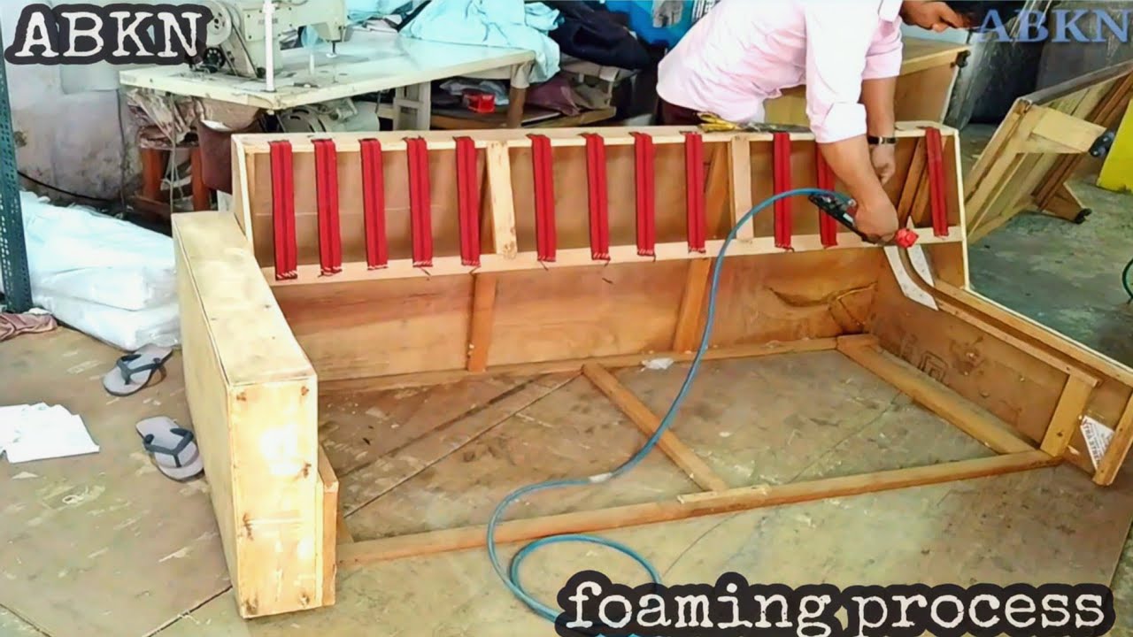 foaming process sofa combed three fold step by step tutorial