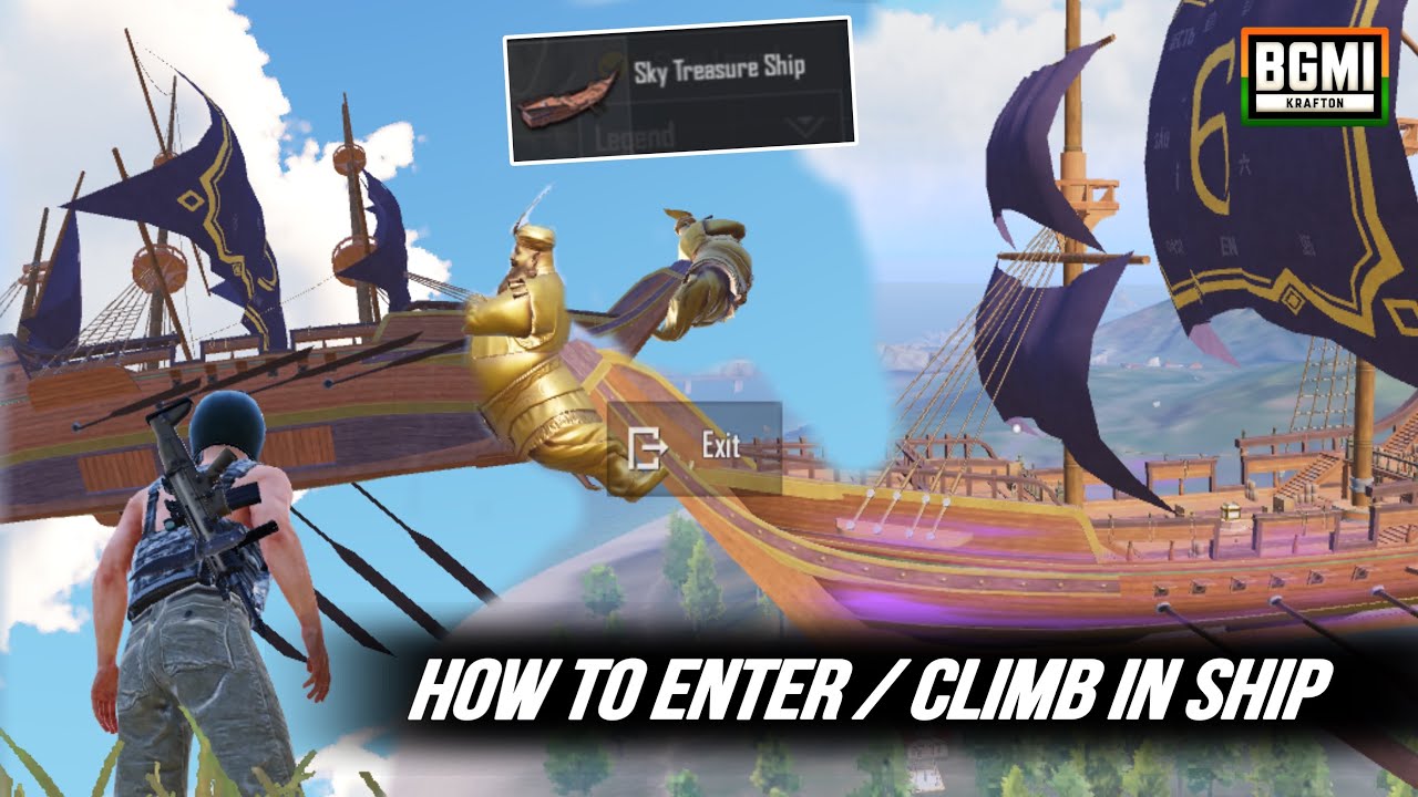 🔴 SKY TREASURE SHIP - HOW TO ENTER / CLIMB SKY TREASURE SHIP / BOAT IN BGMI 3.1 UPDATE SKYHIGH MODE