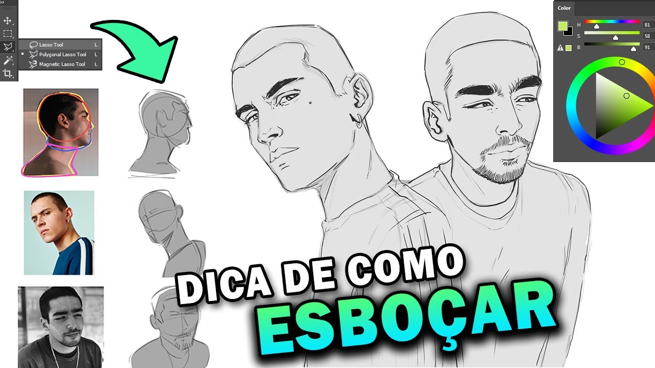 COMO ESBOÇAR DE FORMA FACIL - LASSO TOOL (TUTORIAL) - Ander e Omar [Acessível em: LSE]