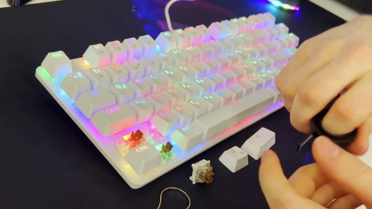 МЕХАНИЧЕСКАЯ ПРОГРАММИРУЕМАЯ DIY КЛАВИАТУРА С RGB-ПОДСВЕТКОЙ PANTEON T16 PRO HS