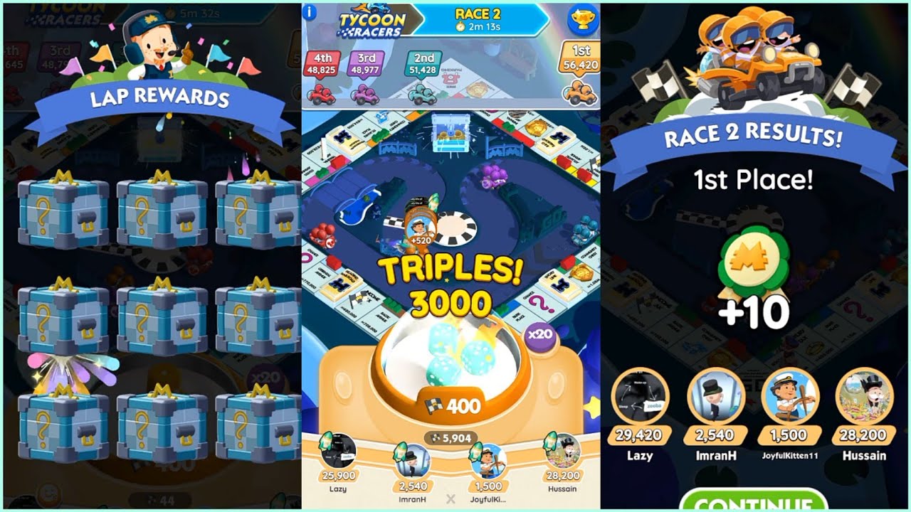 Monopoly Go | TYCOON RACERS | RACE 2 HARD BATTLE 💪 35K 🏁 X20 SPIN @monopolygo #monopolygo