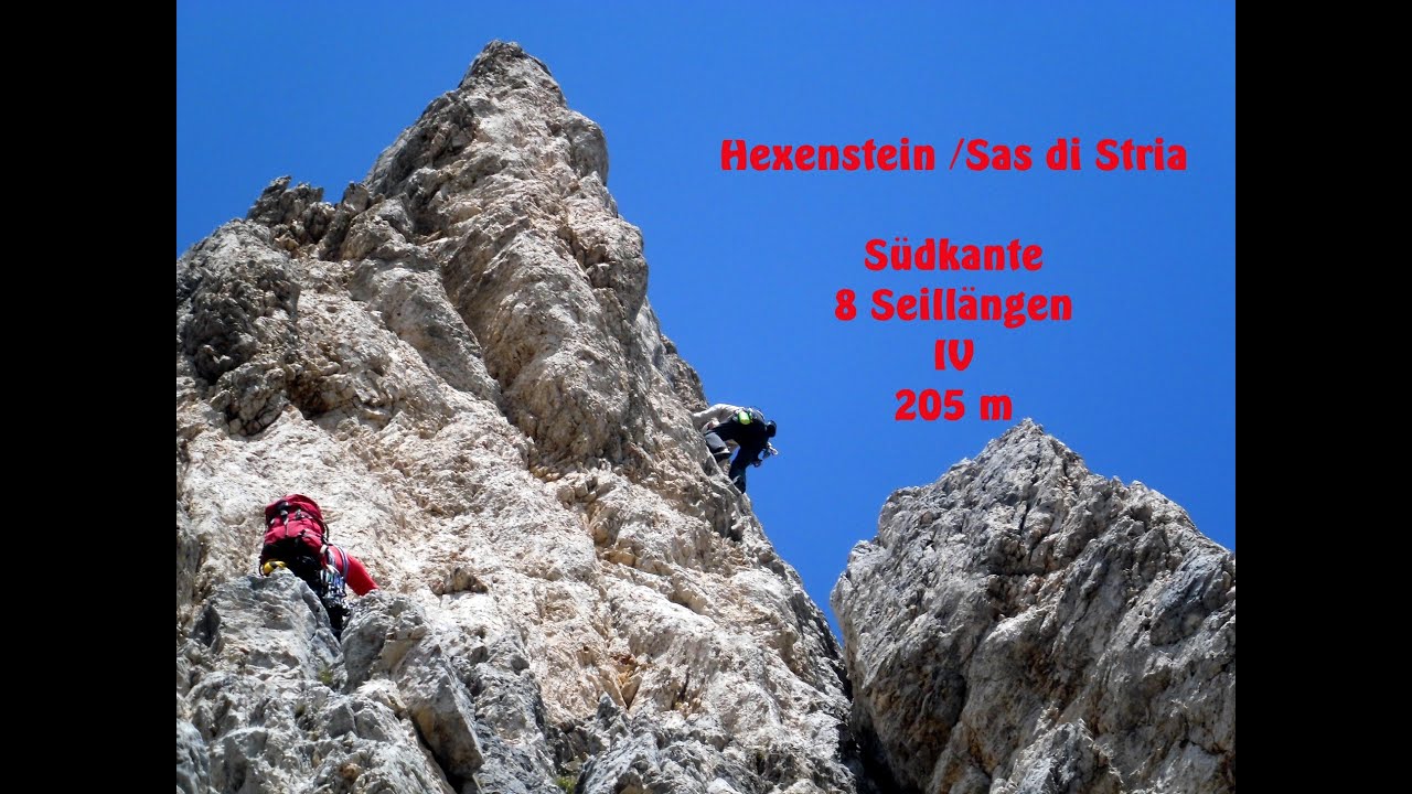 Hexenstein, Sas de Stria, Südkante