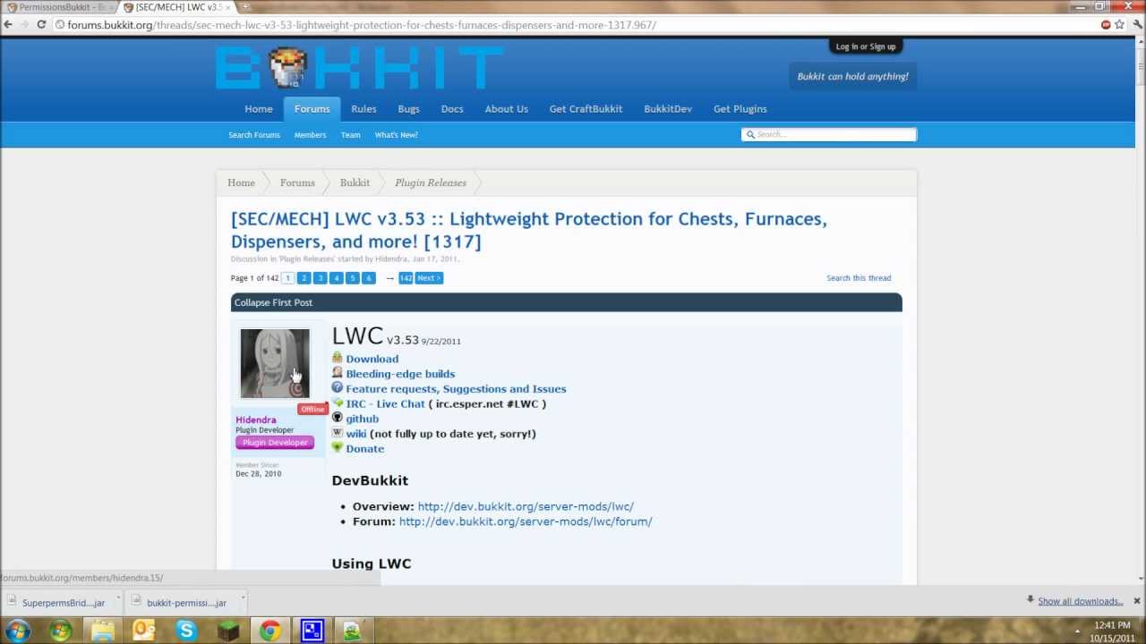 Bukkit - How to install and configure PermissionsBukkit (HD)