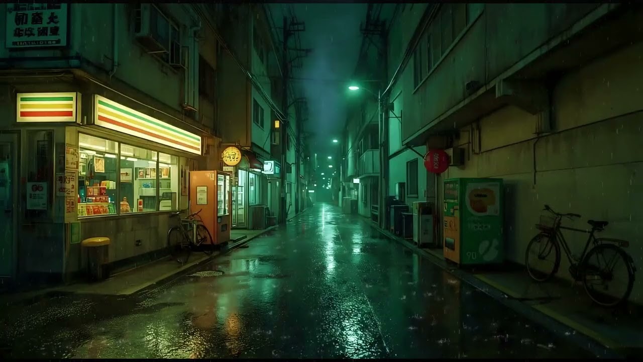 Tokyo After Midnight 🌙 Rainy Tokyo Street Lofi Soundscape