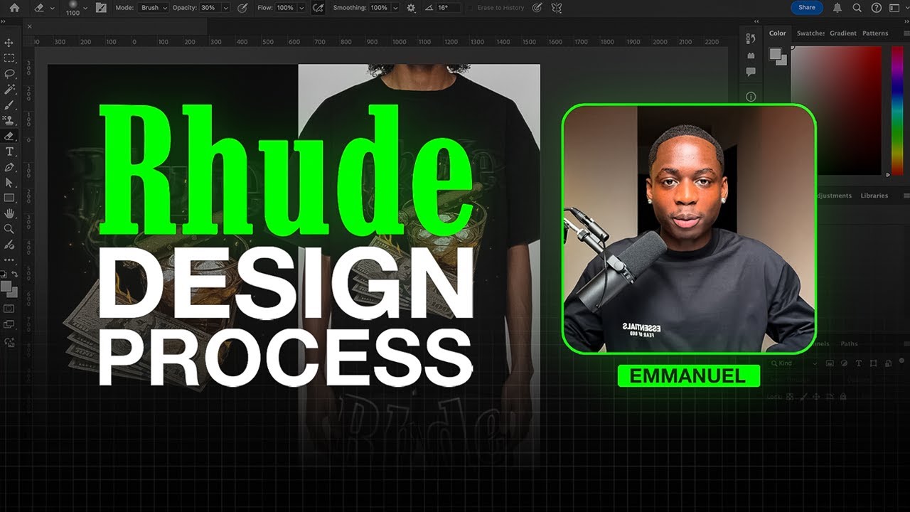 Start Designing Like Rhude – Full Photoshop Tutorial (No Experience Needed)