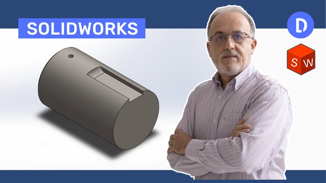 SOLIDWORKS | Eixo Simples D 60 Chanfro Furo Rasgo Chaveta e Raio