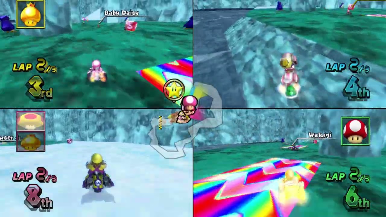 Mario Kart Wii Custom Tracks (History) ✦ 4 Players #876 (3 Tracks) Mirror