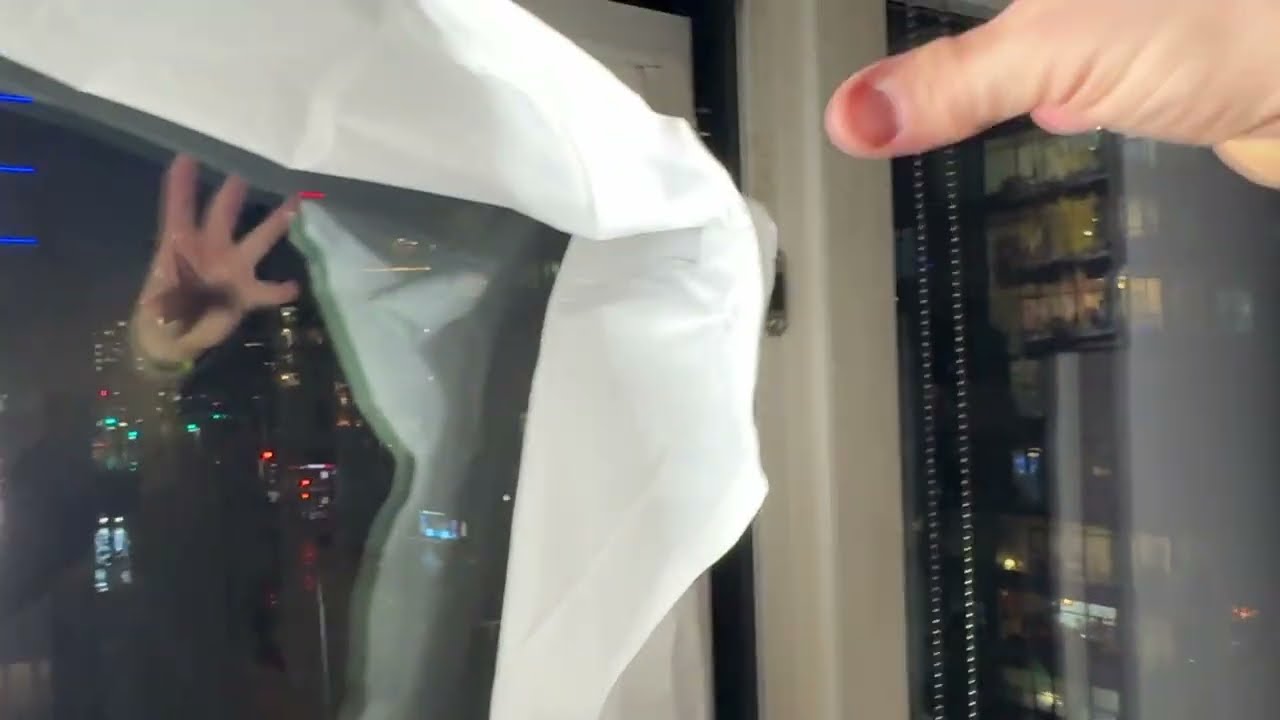 Trash or ingenious? AC window skirt installation and review #diy #fail #amazon #airconditioner #room