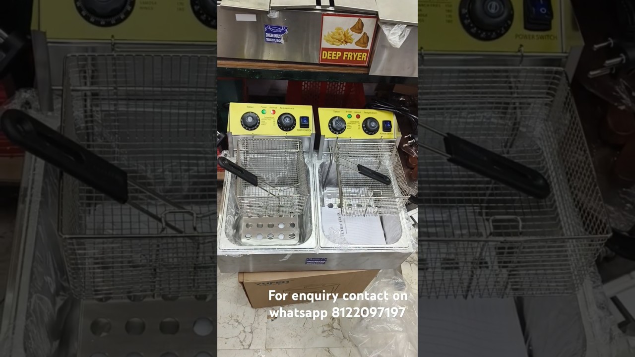 Two tank electric deep fryer with timer premium model @DineshIndustries