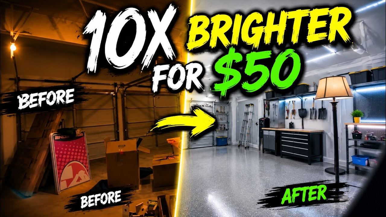 How to Make your Garage 10x Brighter in 5 minutes for $50