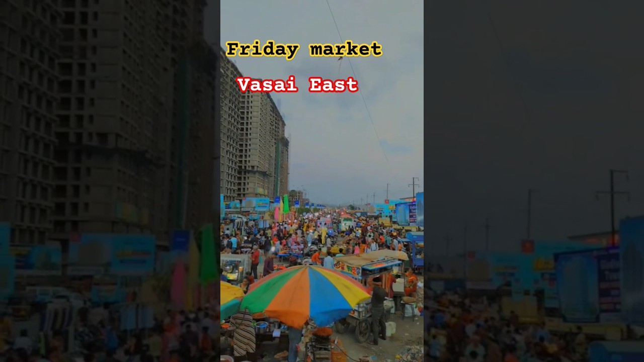 Vasai East Friday market #madhuban #vasai #east #market #public #croud
