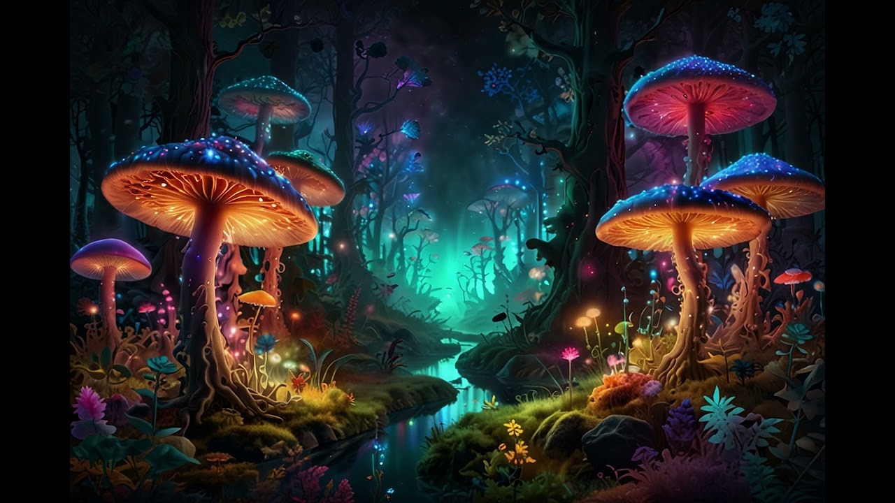 🌌 LOFI IN A MAGICAL GLOWING FOREST 🍄 Chill Beats to Relax, Study, Focus & Escape Reality