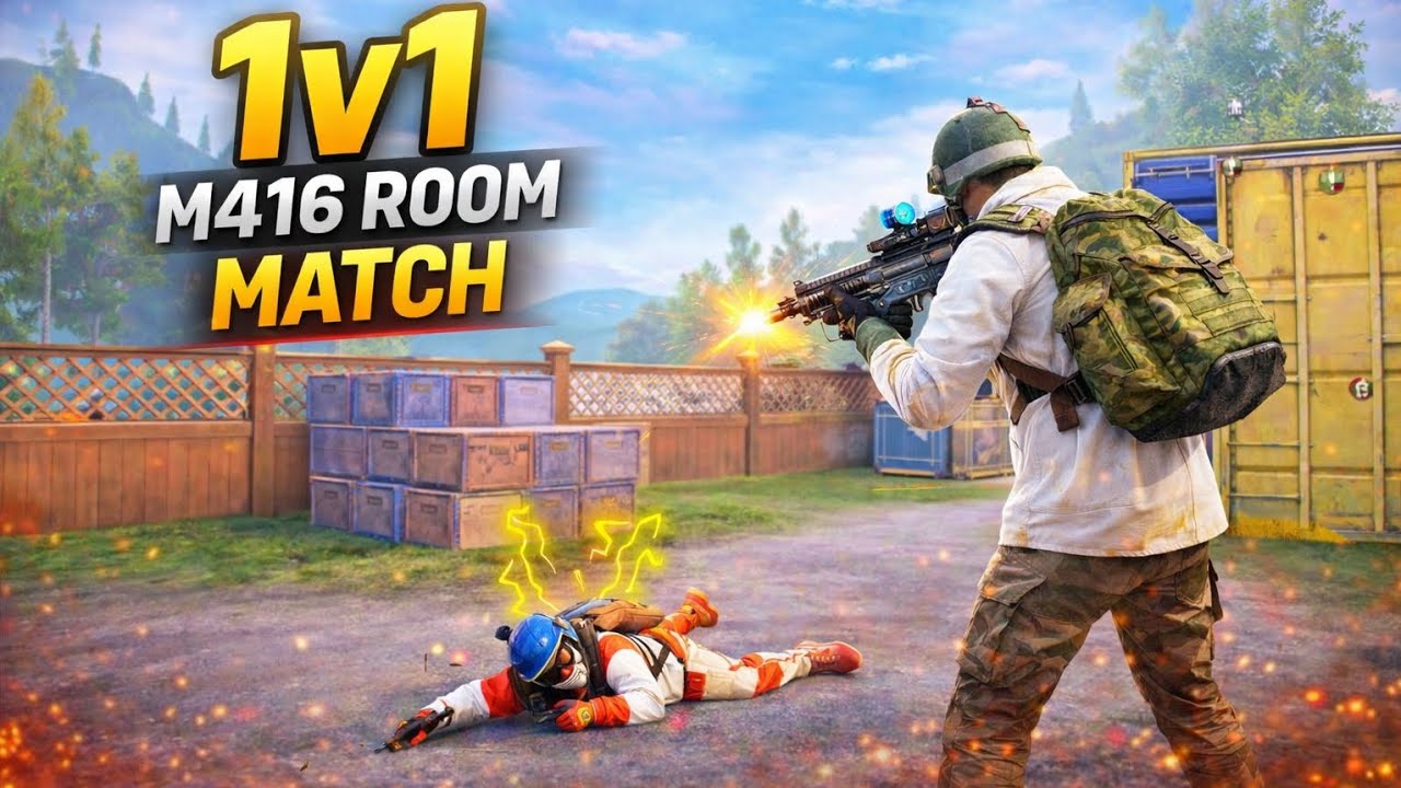 1v1 M416 Room Match BGMI 