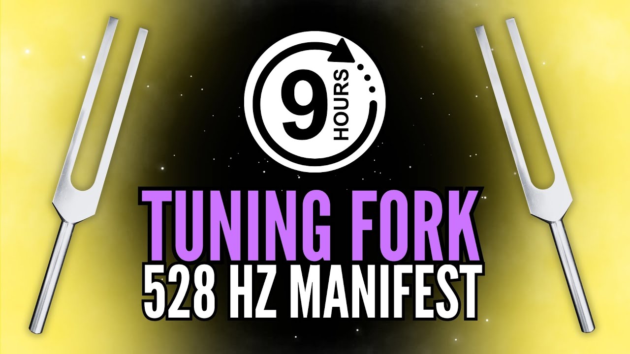 9 HOURS THIS Healing Frequency is for Miracles 🟡 528 Hz Tuning Fork (Delta Waves)