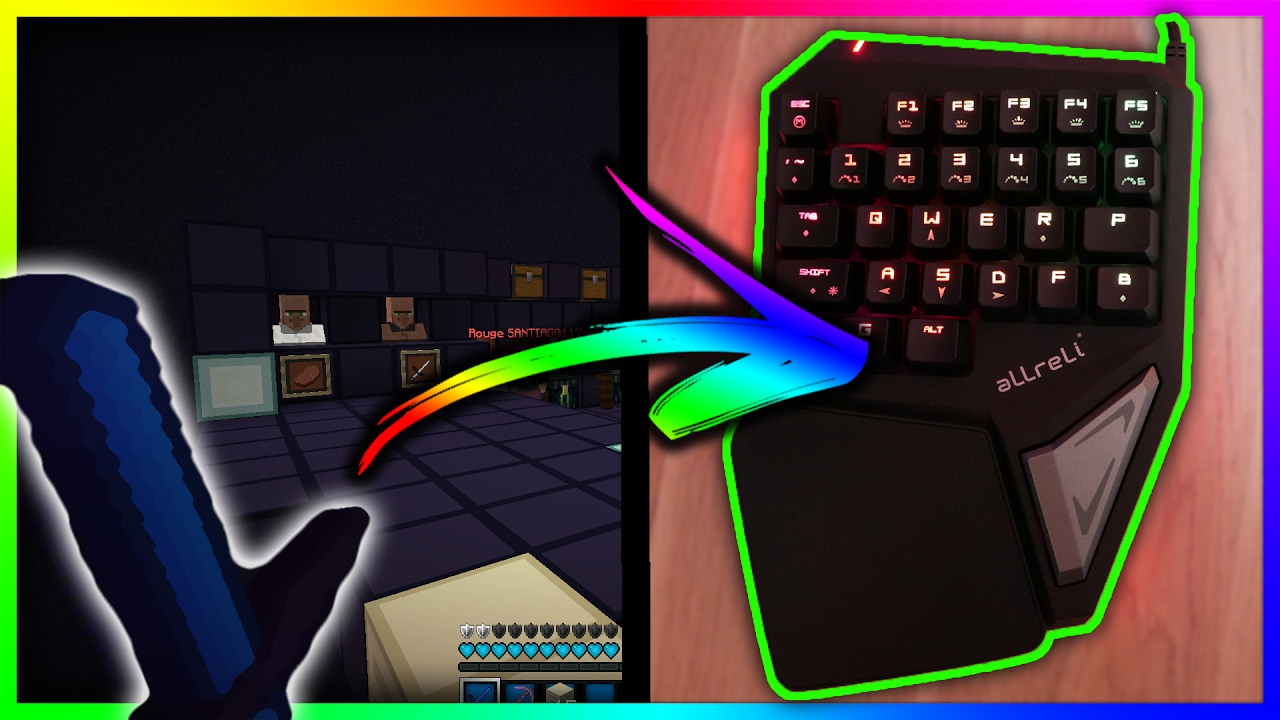 JOUER À MINECRAFT AVEC UN CLAVIER GRAVE CHELOU .. O_O