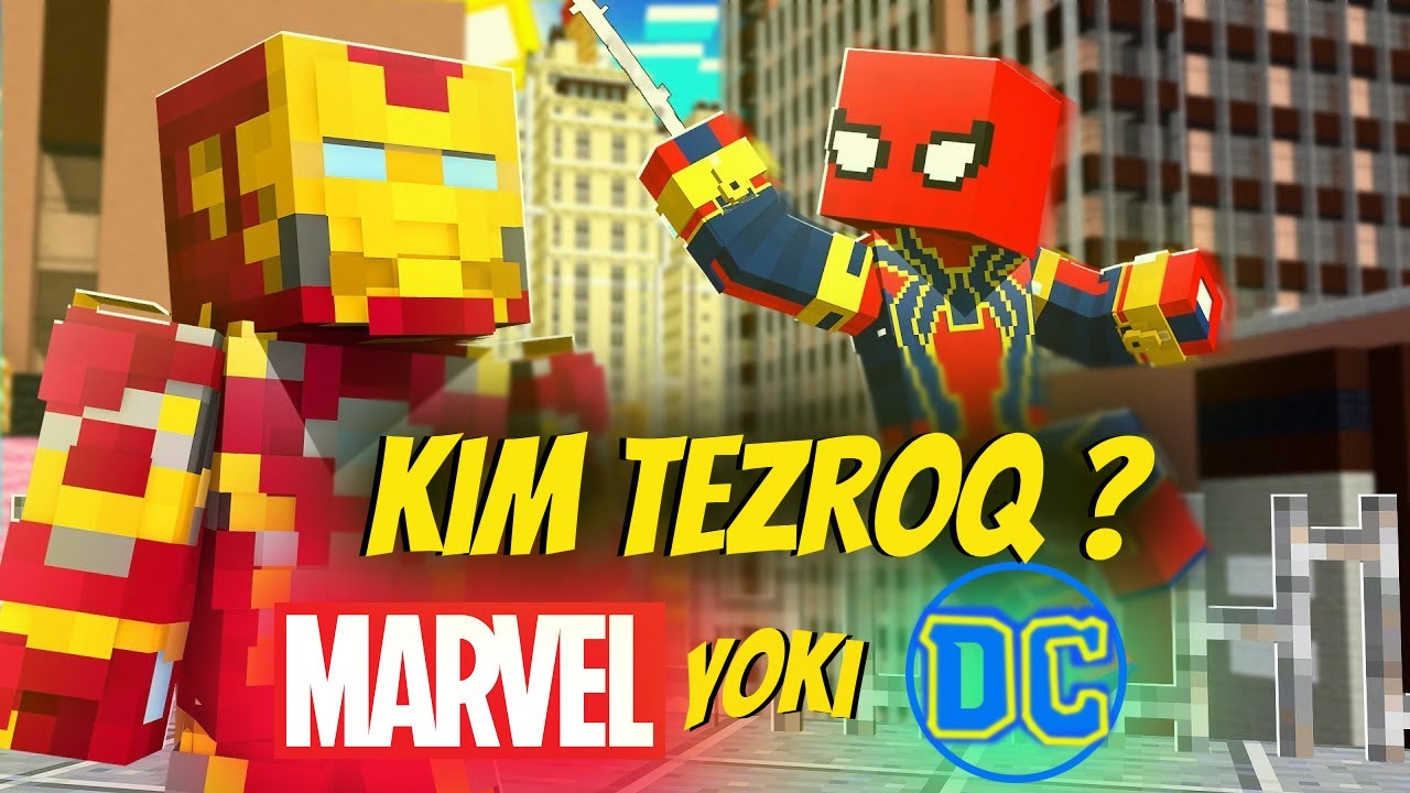 Minecraft \ Eng tez qahramonlar \ MARVEL vs DCga qarshi || O'zbek tilida
