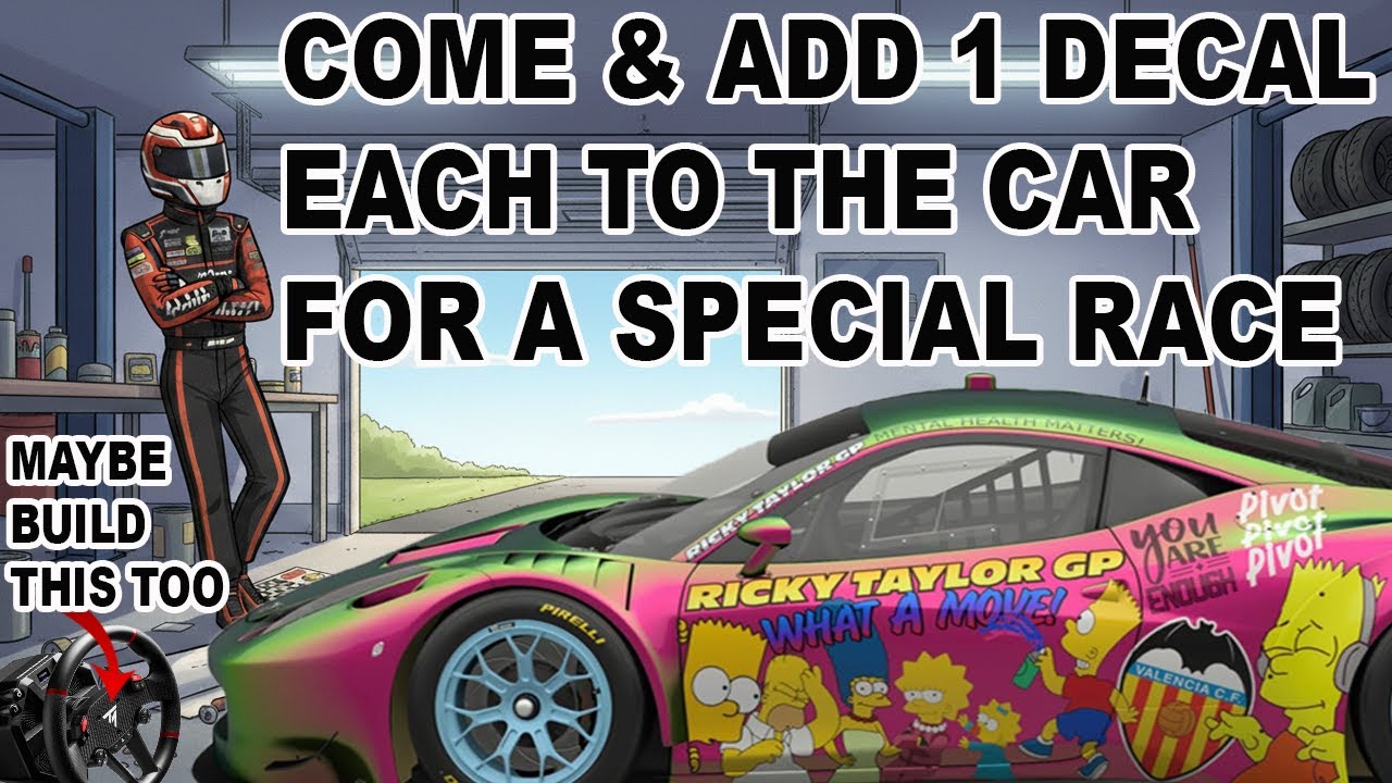 COME & ADD 1 DECAL TO MY CAR FOR MY RACE TOMORROW + MAYBE A T598 BUILD IF IT TURNS UP
