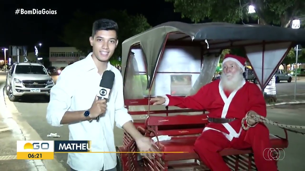 Papai Noel de Porangatu é tema de reportagem na TV