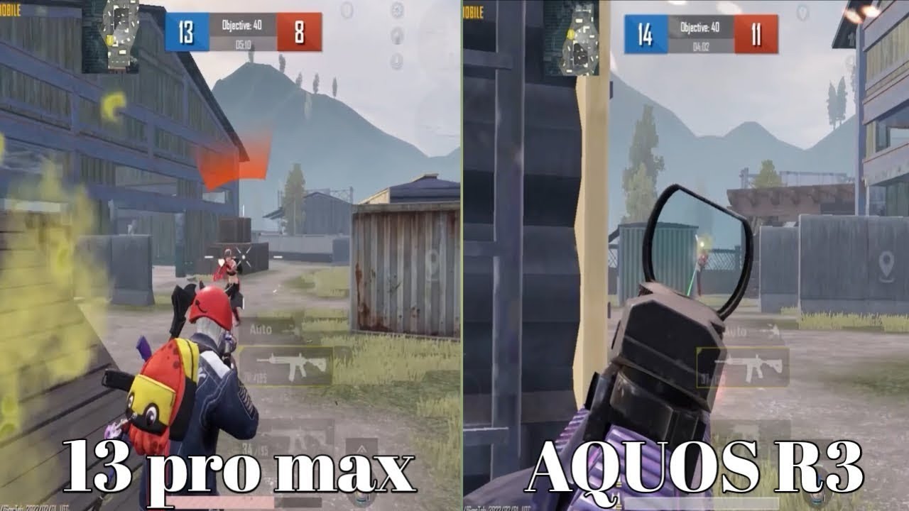 Sharp Aquos r3 Vs iPhone 13 pro max 🥶 hard 1v1 Aquos r3 PUBG king 👑 iPhone 13 pro max Vs aquos r3