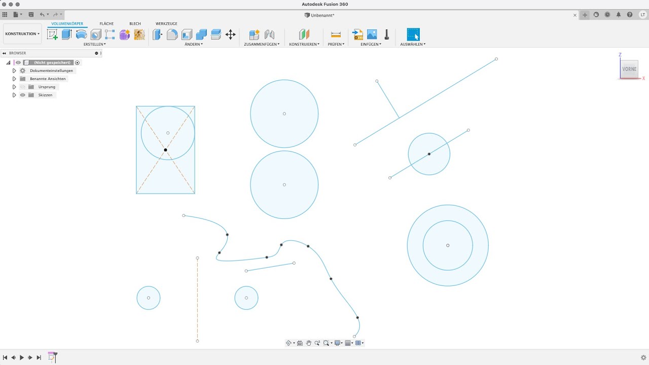 Skizzen Abhängigkeiten erklärt Fusion 360 Tutorial Deutsch CAD