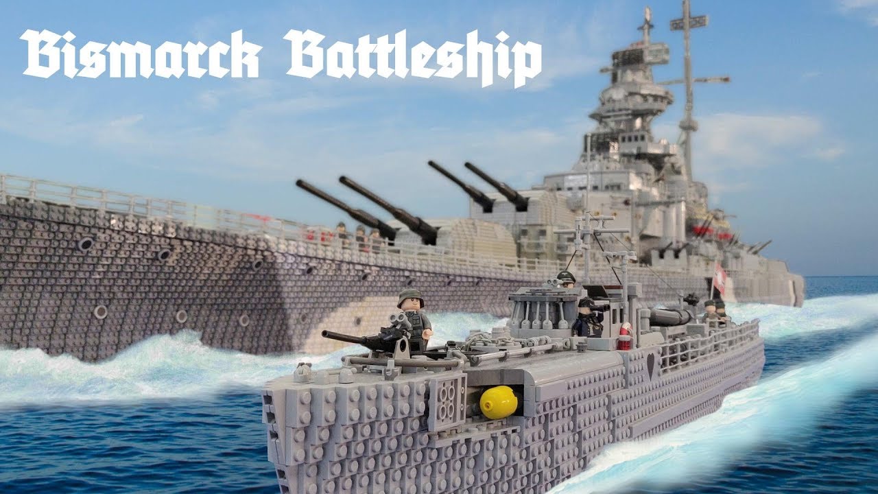 Massive Lego WW2 Bismarck Battleship | Bricking Bavaria 2018 | molegode