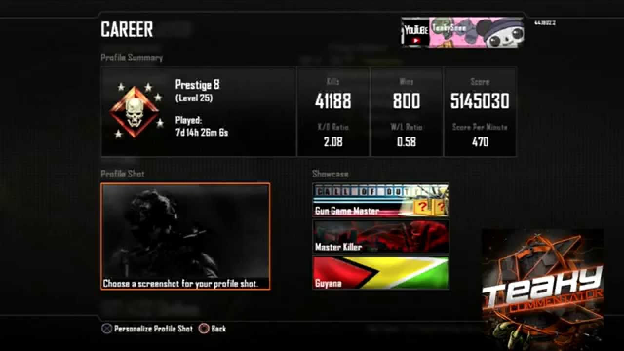 KARNAGE Clan Black Ops 2 Combat Record Stats Video