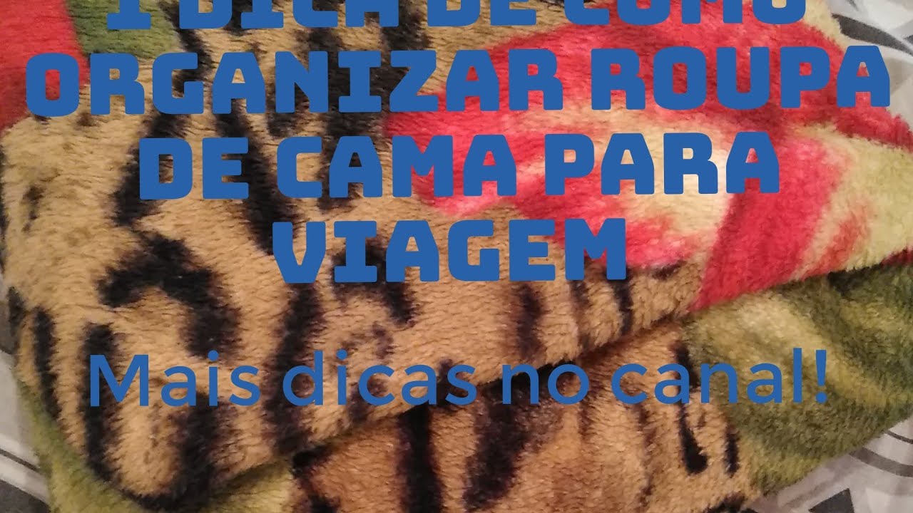 1 DICA de Como dobrar manta para viagem!