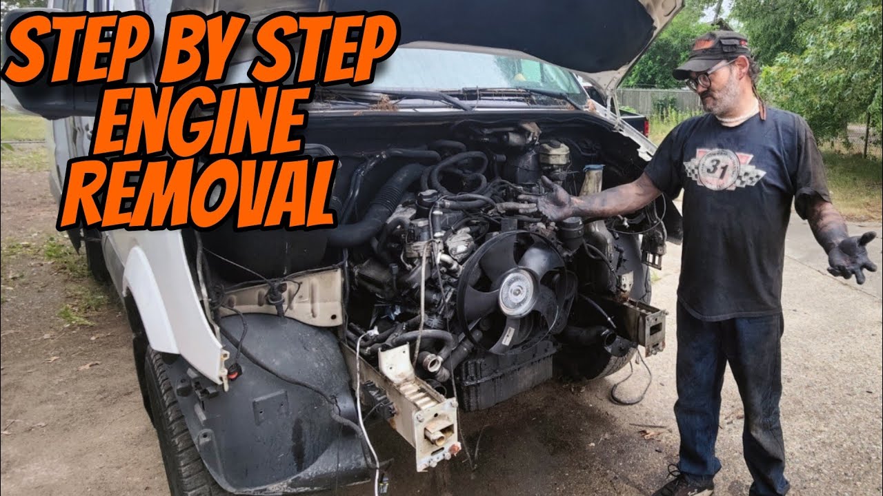 Mercedes sprinter Engine Removal NV3 3.0 Crd Nut And Bolt W/O Removing transmission!!!
