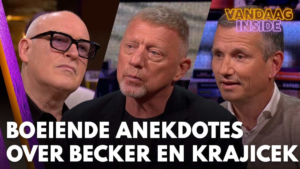 René van der Gijp luistert geboeid naar verhalen van Richard Krajicek over Boris Becker