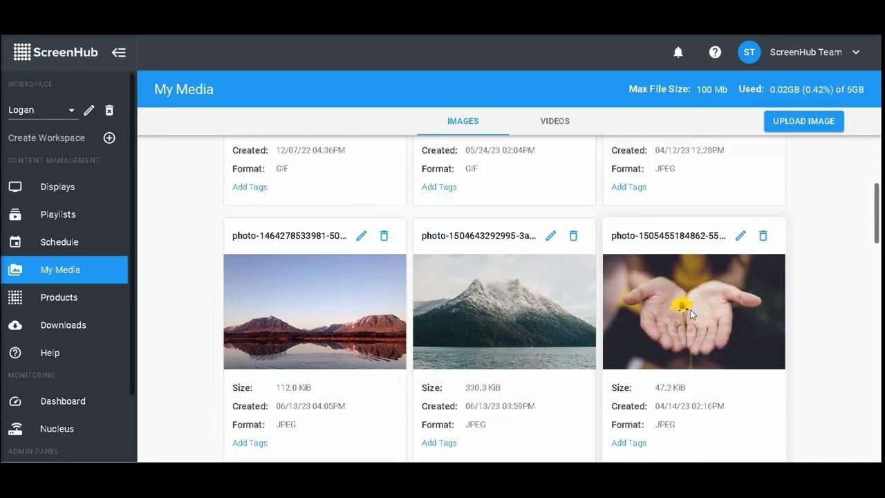 ScreenHub - Organizing and Uploading Content With My Media