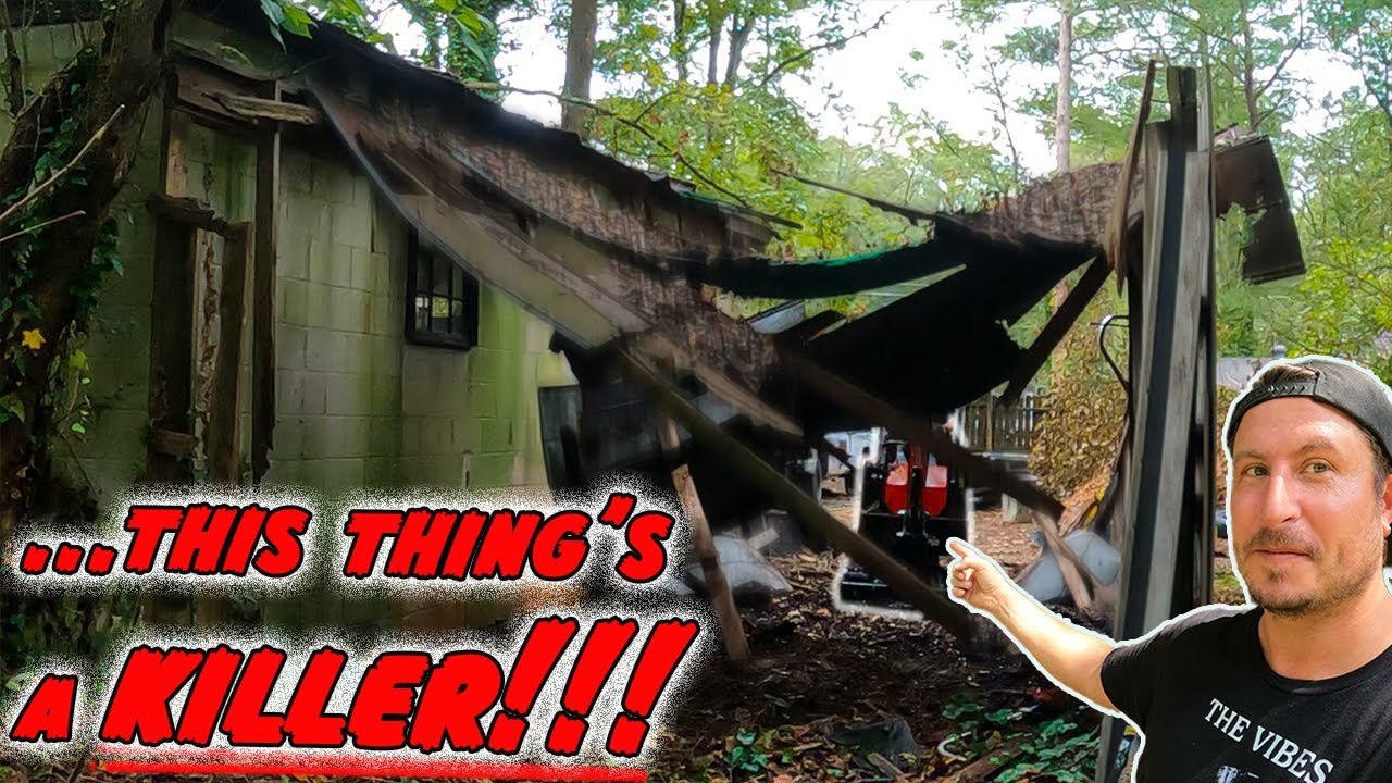Abandoned Lean To Clean Out and Demolition- Before the Collapse