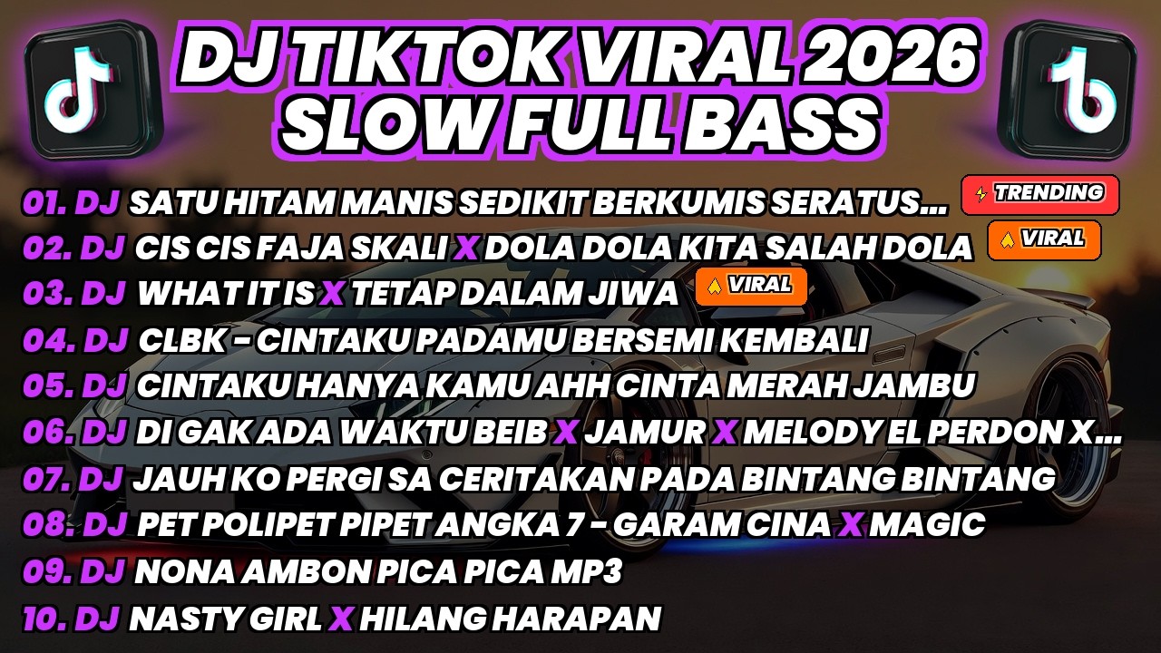 DJ TIKTOK VIRAL TERBARU 2026 - SATU HITAM MANIS X CIS CIS FAJA X WHAT IT IS - FULL BASS SLOW