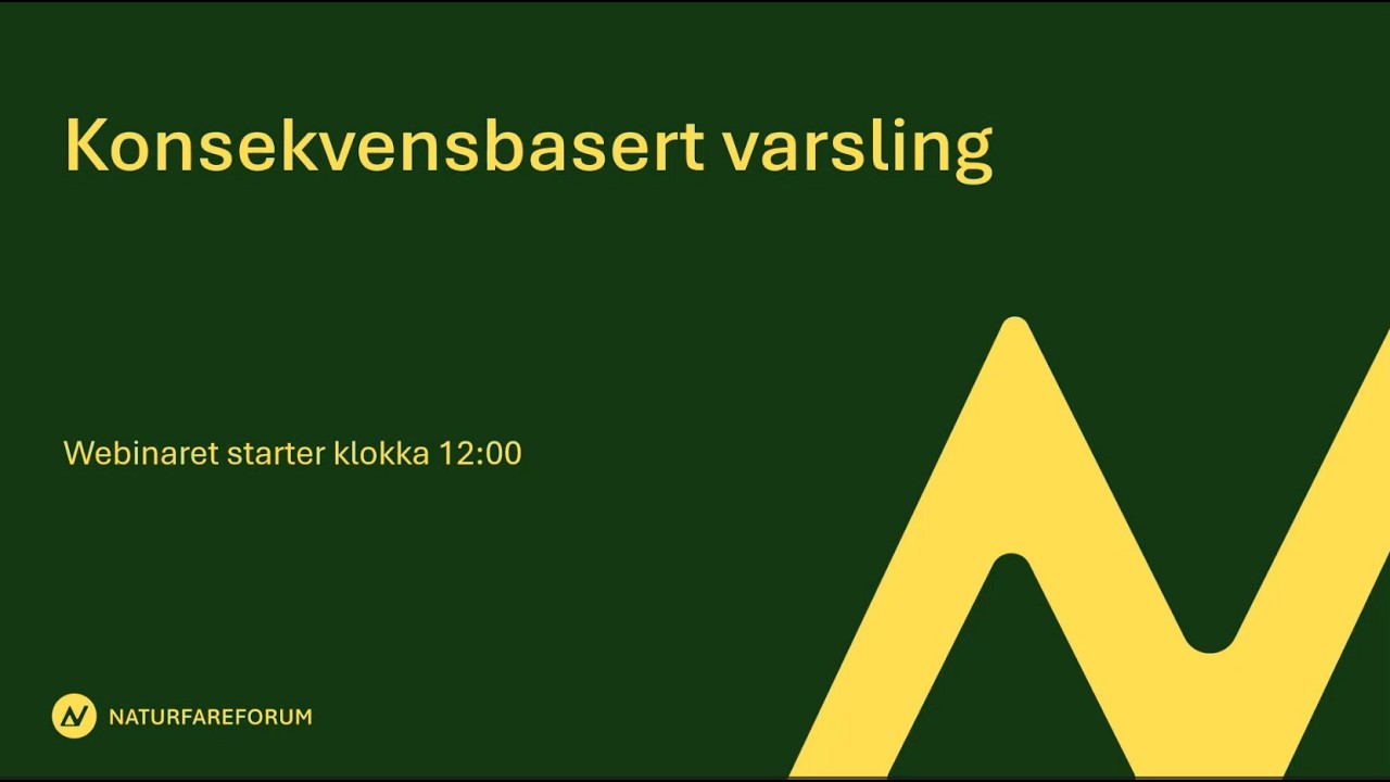 Webinar om konsekvensbasert varsling