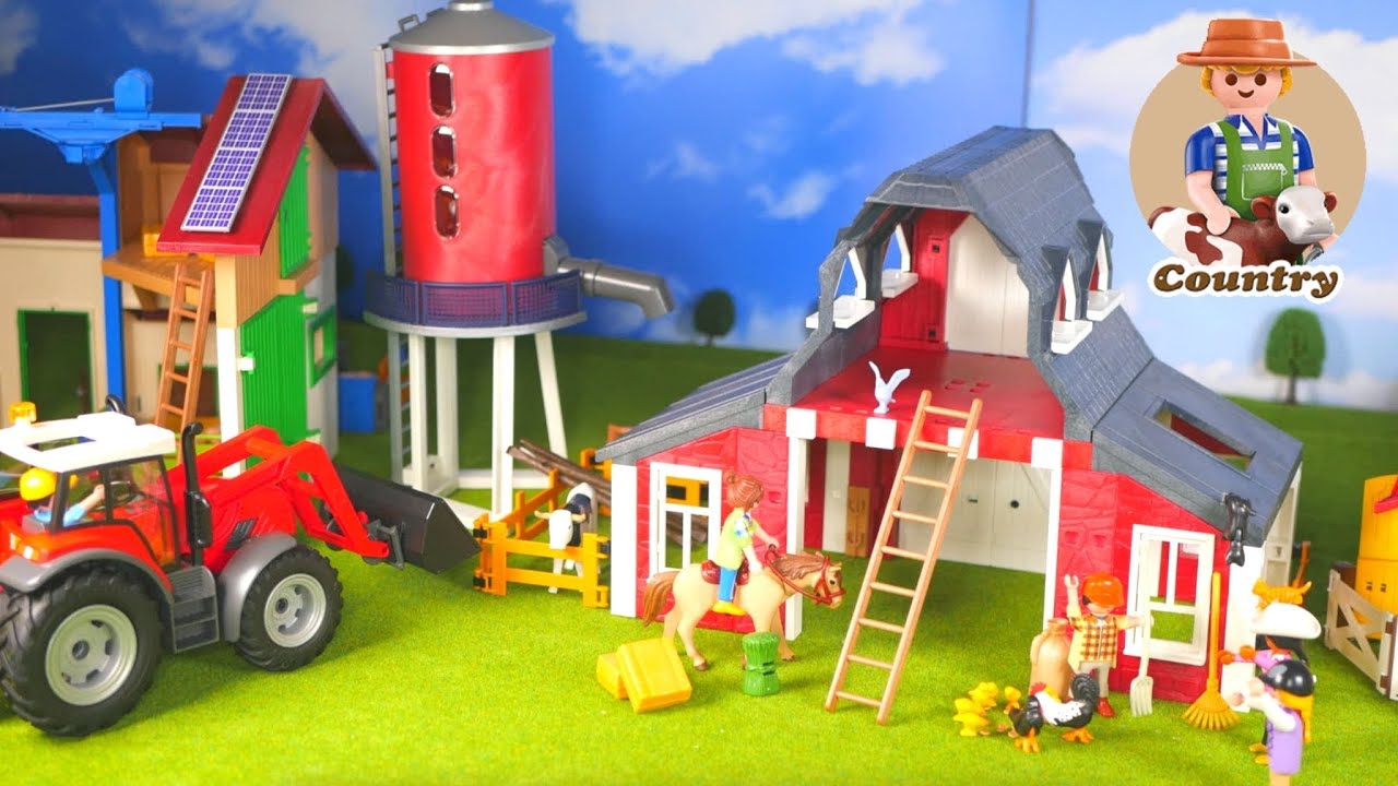 Playmobil country 9315 farm set barn with silo unboxing