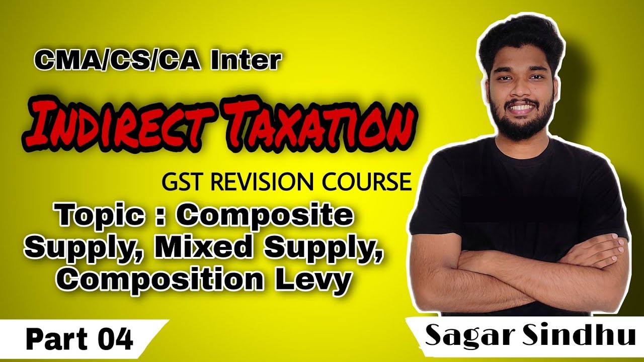 Part 4 CMA/CS/CA Inter GST || Composite , Mixed Supply, Composition Levy || Malayalam ||Sagar Sindhu