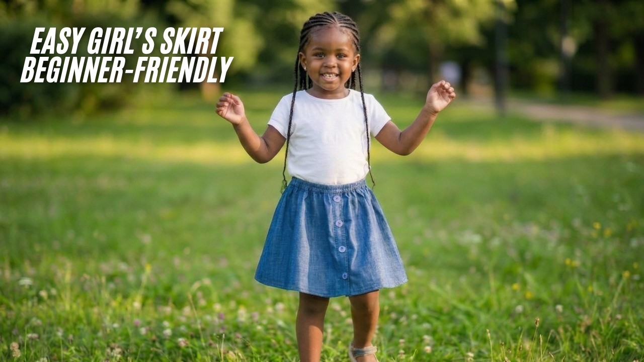 SEWING A SKIRT WITH AN ELASTIC WAISTBAND FOR BEGINNER’S | DIY SKIRT WITH BUTTONS