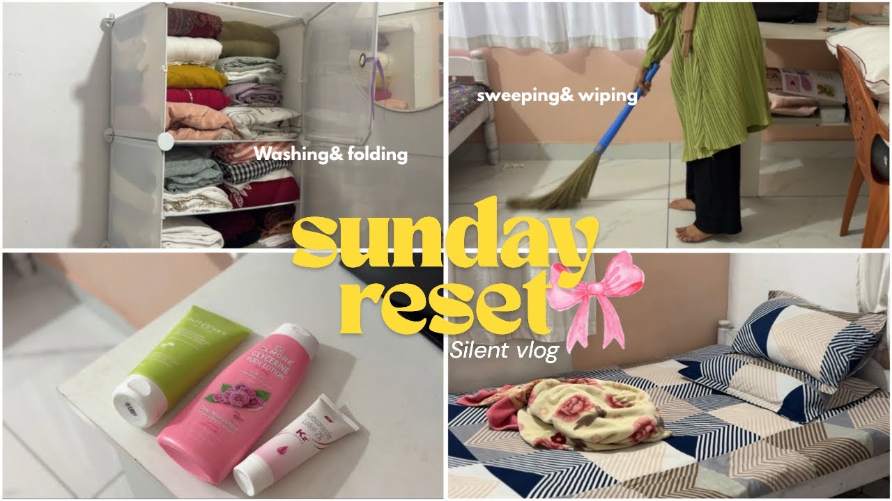 Cozy Sunday Reset 🌿 | Cleaning & Preparing for a New Week 🧺✨ | Silent Vlog