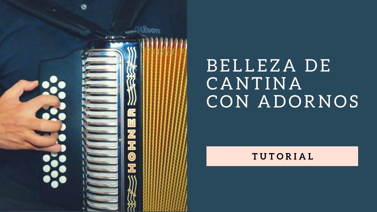 Belleza de cantina - Tutorial en acordeón de Fa (Con adornos)
