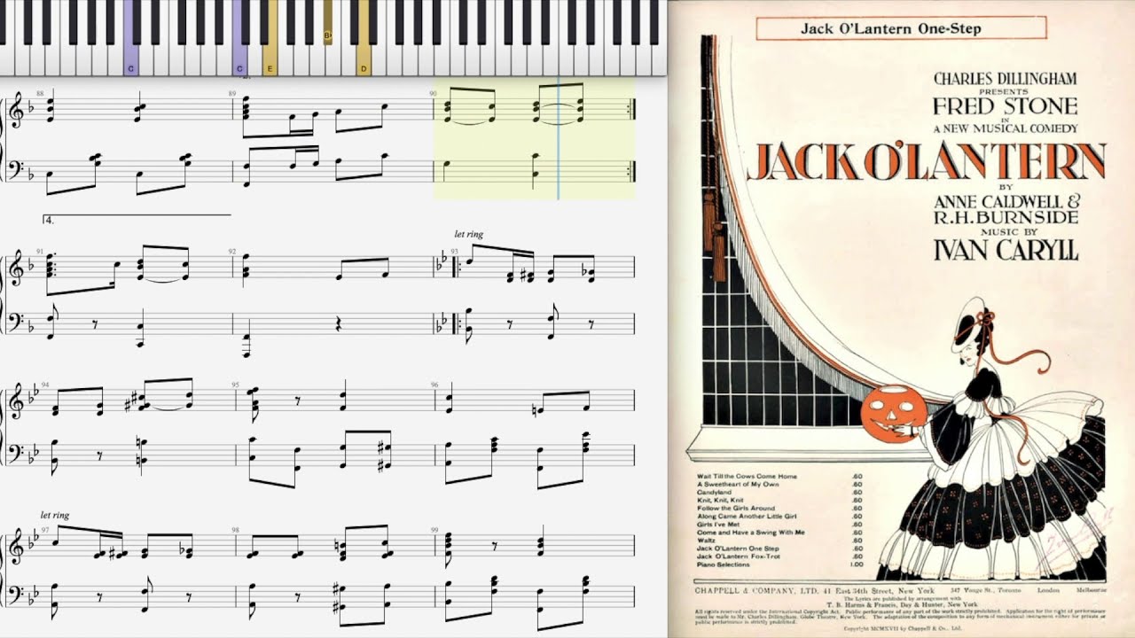 Jack O'Lantern by Ivan Caryll (1917, One Step piano)