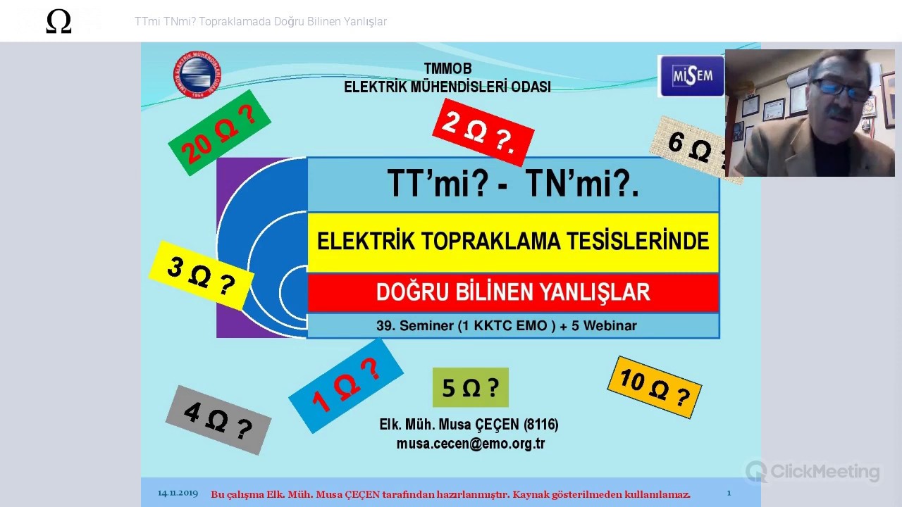 Webinar: TTmi TNmi Topraklamada Doğru Bilinen Yanlışlar