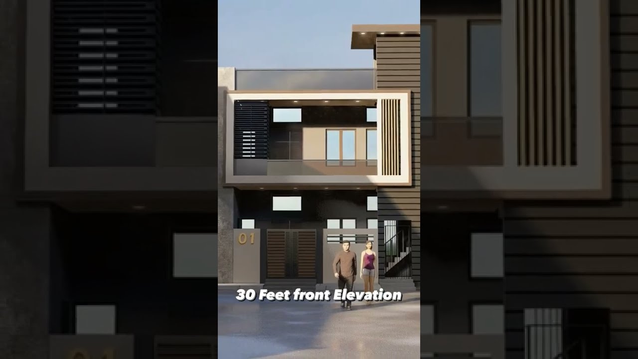 30 Feet Front Elevation ll#shorts #shortvideo #youtubeshorts #shortsfeed #suscribete