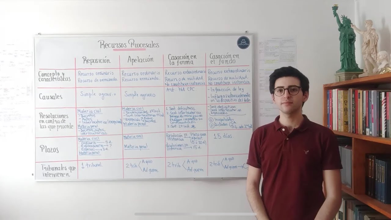 Paralelo entre el recurso de reposici&oacute;n, apelaci&oacute;n, casaci&oacute;n en la forma y casaci&oacute;n en el fondo.