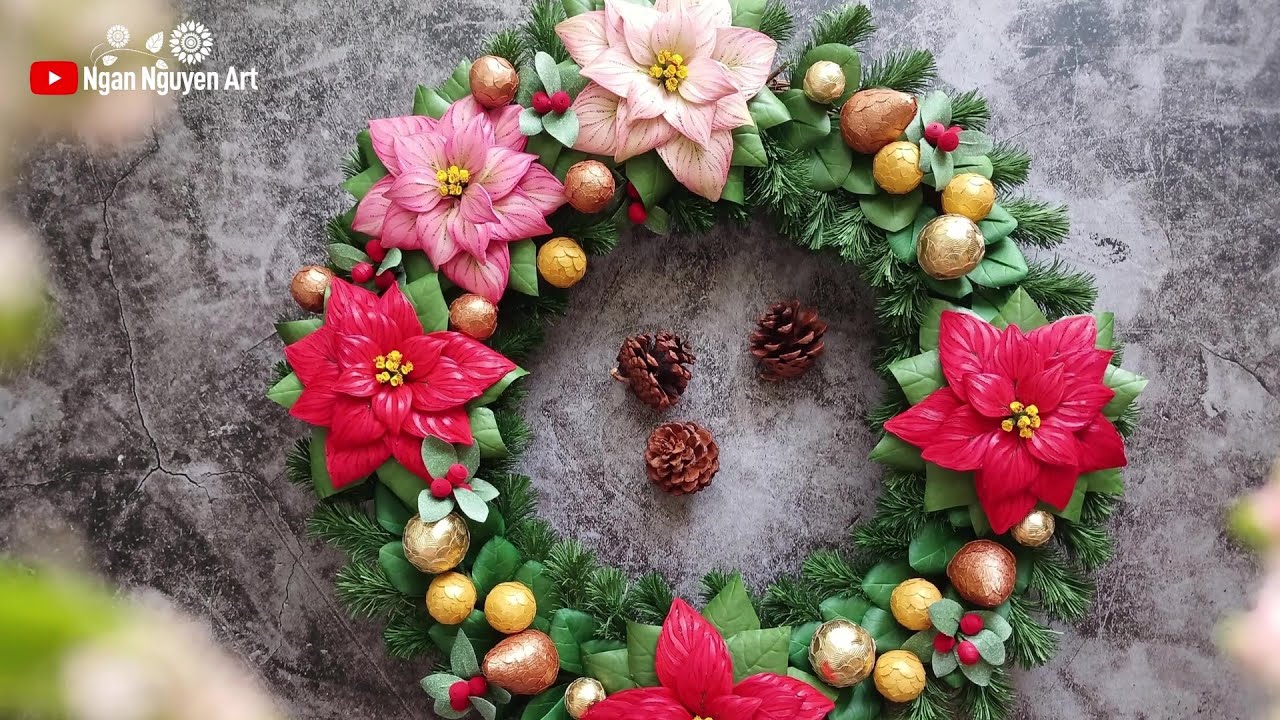 Christmas Flowers 2023 | Poinsettia Flower | DYI