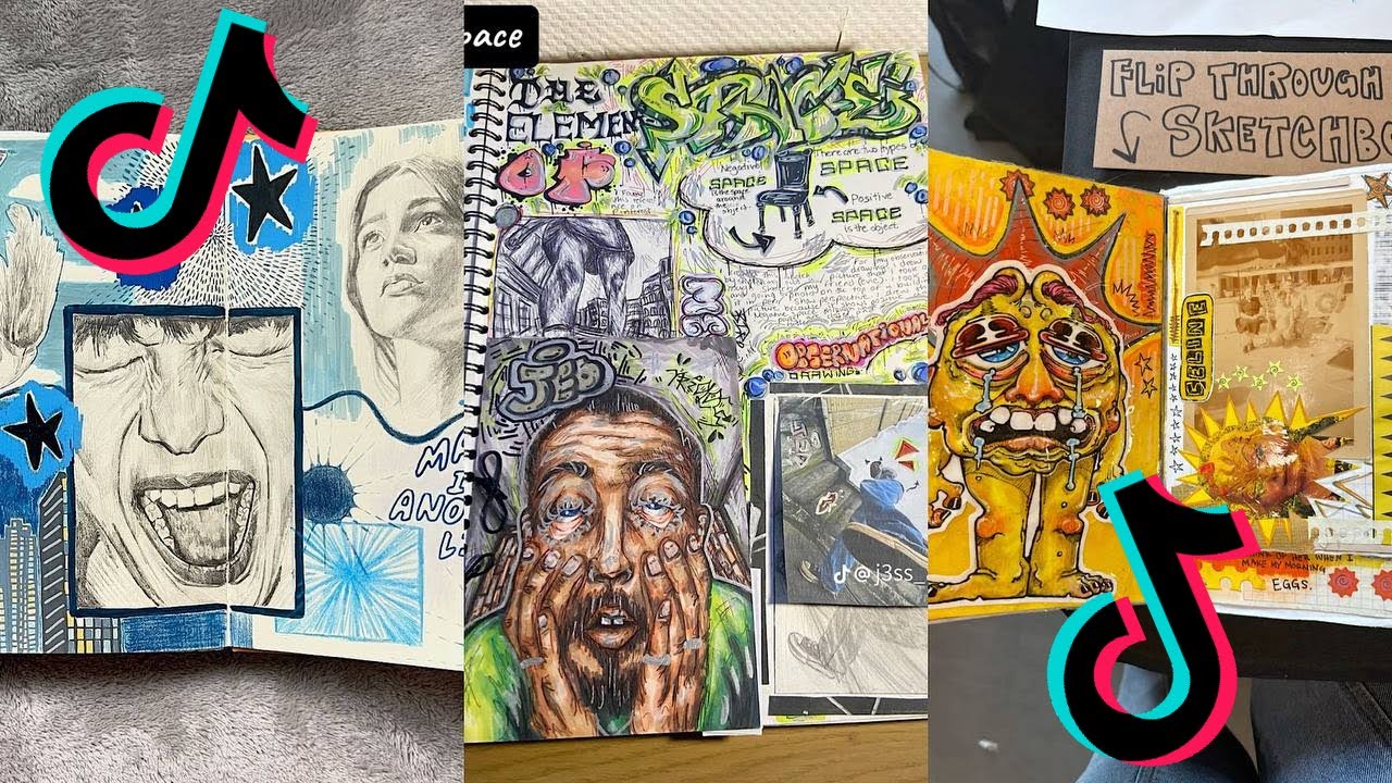 ART SKETCHBOOK 📖 TIKTOK compilation [NO OUTROS] | Read desc #184
