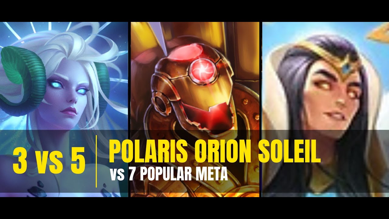 3vs5 POLARIS ORION SOLEIL vs 7 POPULAR META | Hero Wars Alliance