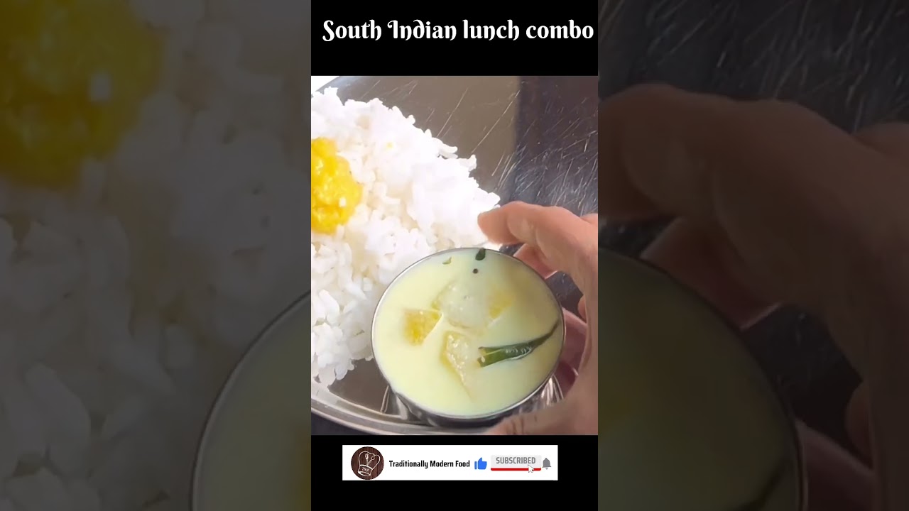 South indian lunch combo #shorts #trendingreels #southindianmeals @TraditionallyModernFood