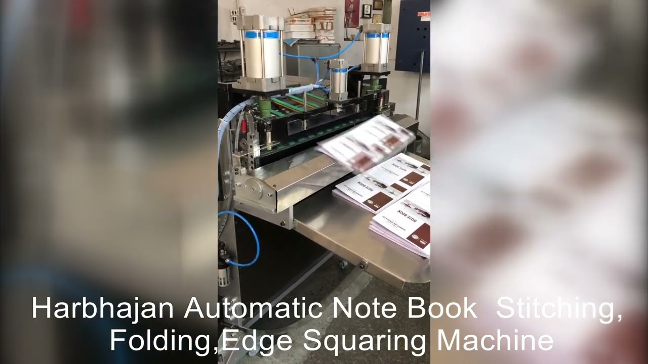 SEMI AUTOMATIC PROGRAMMABLE NOTEBOOK STITCHING MACHINE WITH FOLDING AND EDGE SQUARING | | JATRADERS